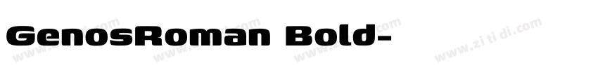 GenosRoman Bold字体转换